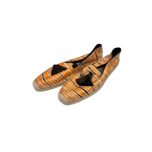 Christian Louboutin Orange Multi Color Espadrille Size Euro 45 - Picture 2 of 5